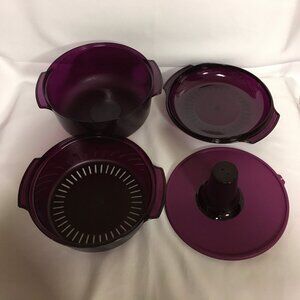 Tupperware  Set Of 5 Tupperwave Stack Cooker Cookware System Microwave